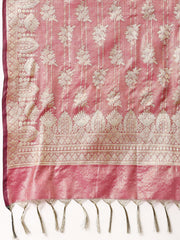 Woven Chanderi Unstitched Suit With Dupatta