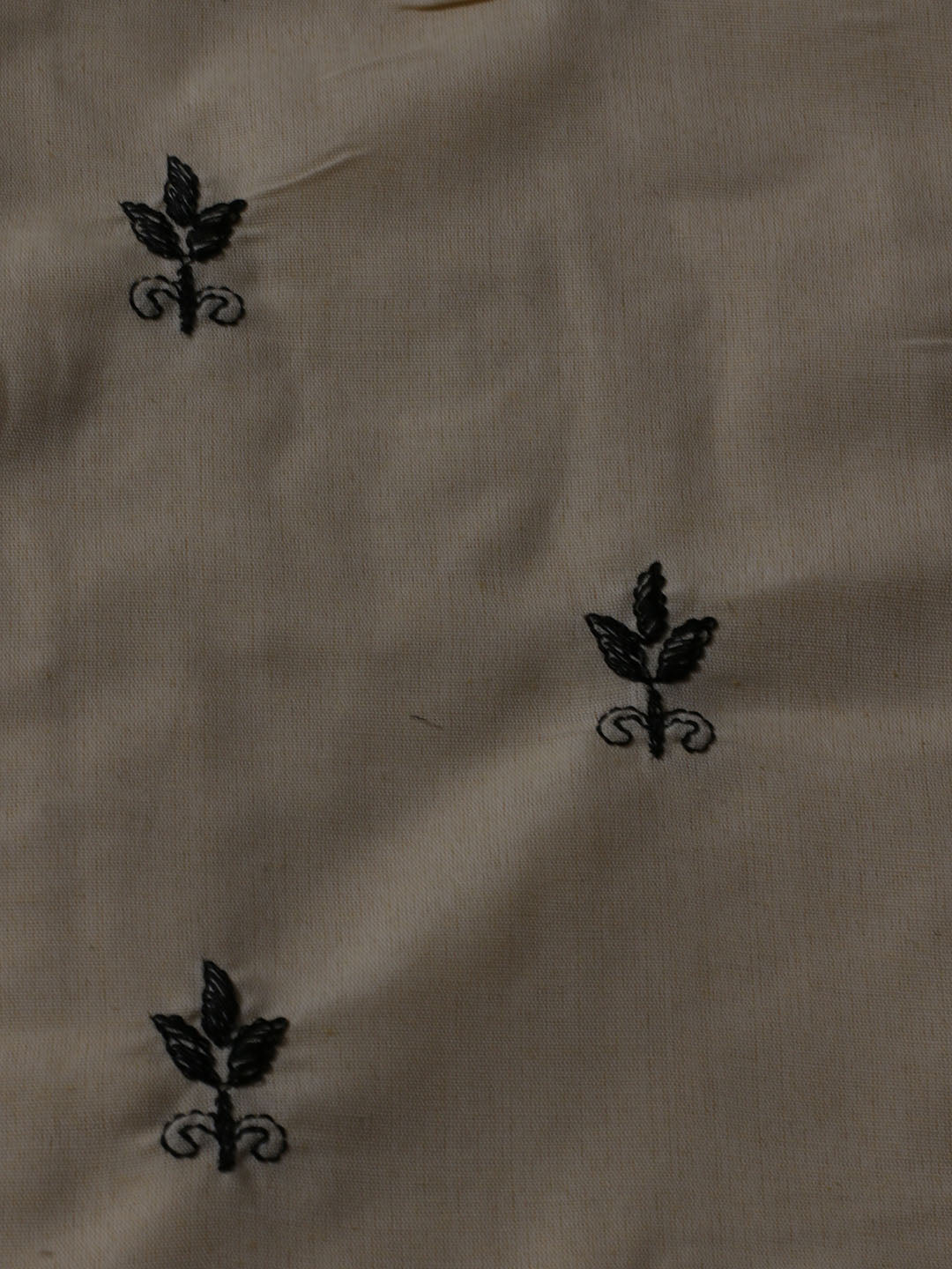 Neck Embroidered Cotton Blend Unstitched Suit With Dupatta