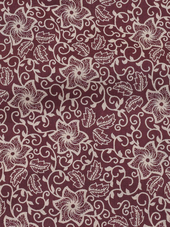Printed Cotton Blend Unstitched Suit Piece With Dupatta