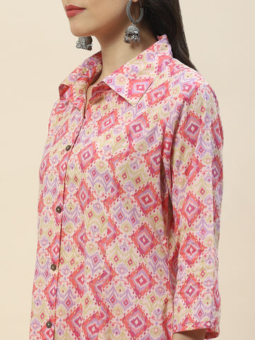 Cotton Shirt-style Kurta Set