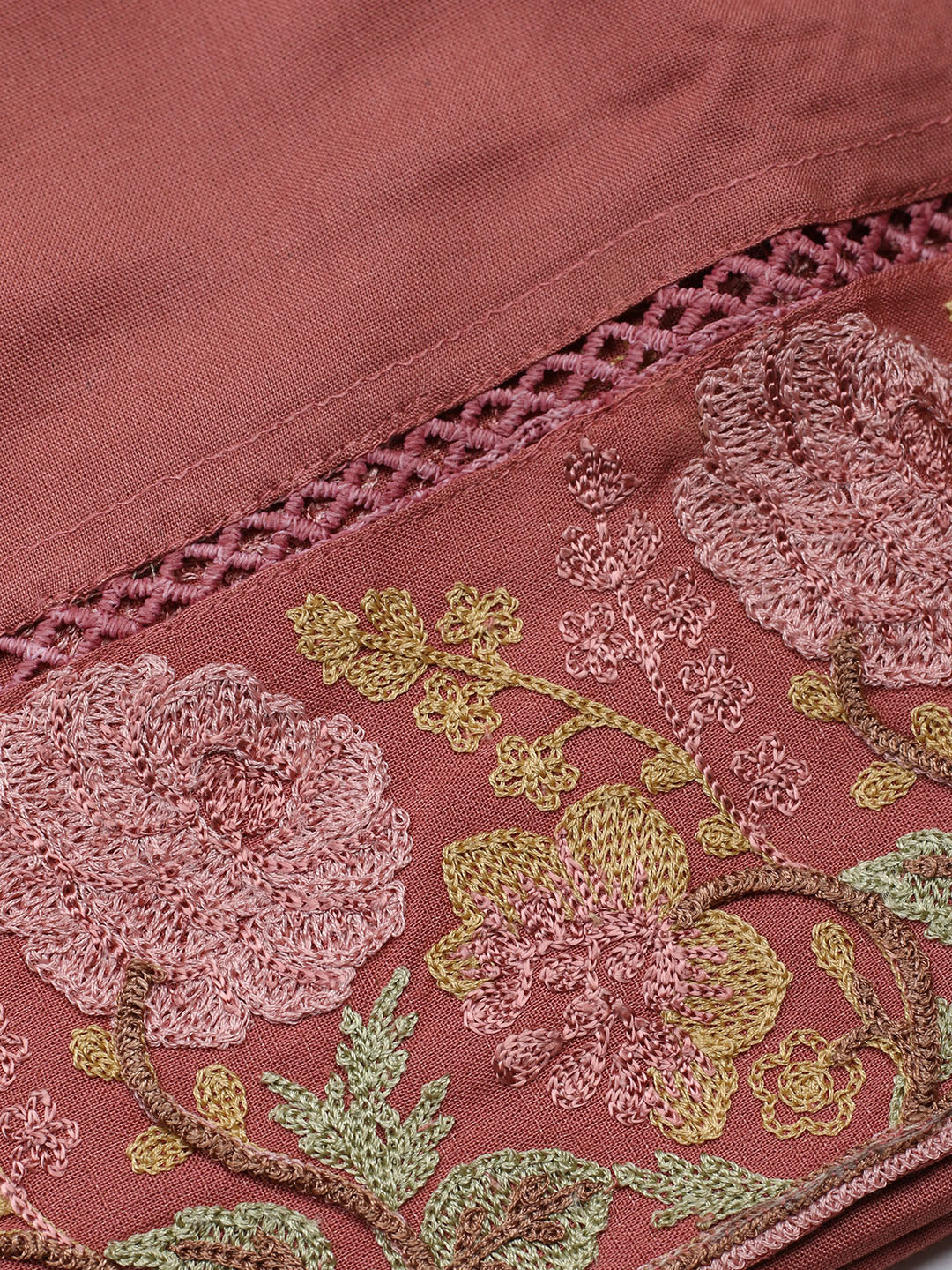 Embroidered Muslin Unstitched Suit With Pant &amp; Dupatta