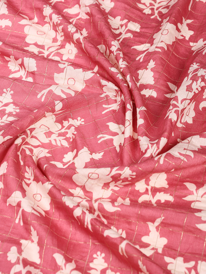 Floral Printed Art Silk Saree