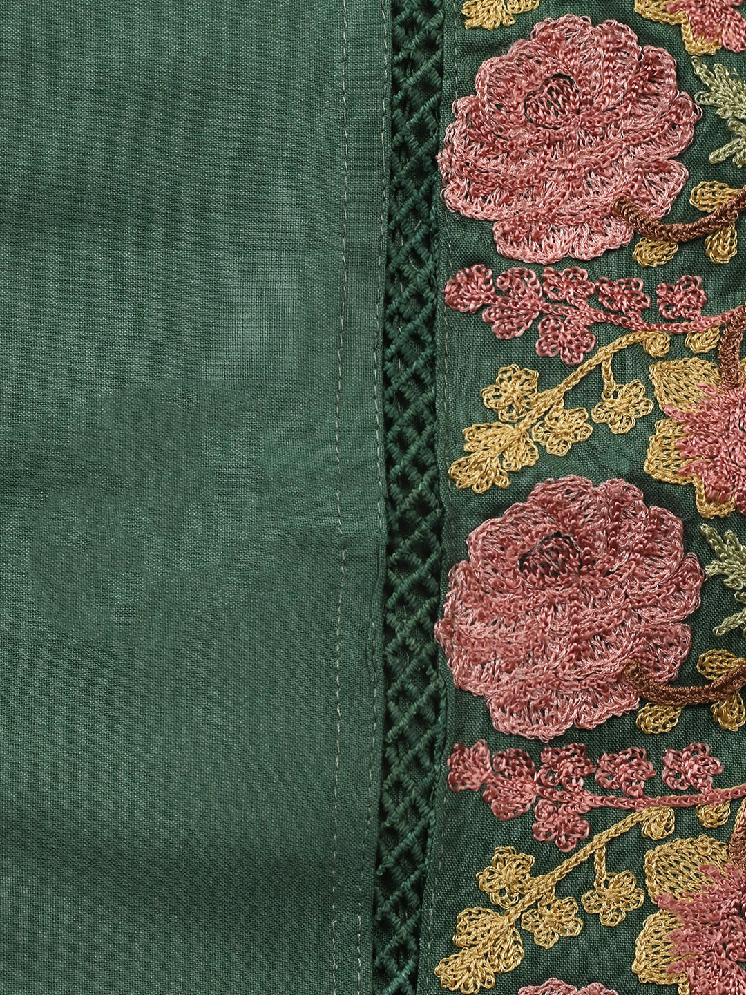 Embroidered Muslin Unstitched Suit With Pant &amp; Dupatta