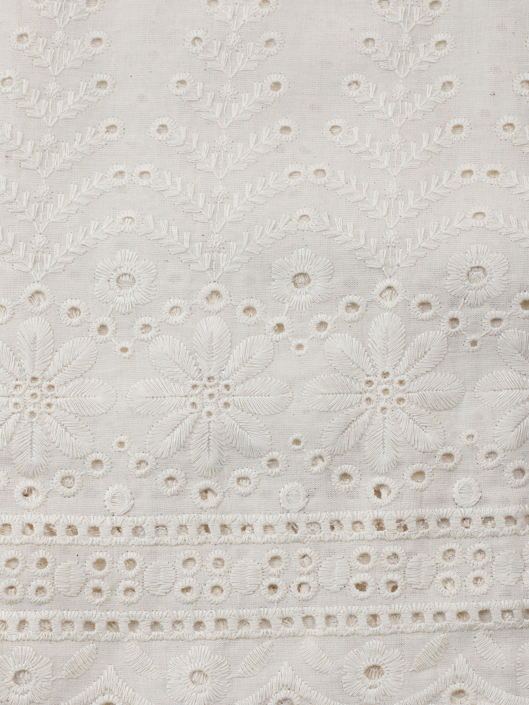 Embroidered Cotton Blend Unstitched Suit With Pant &amp; Dupatta