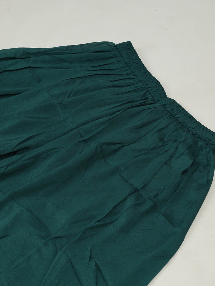Embroidered Chinon Unstitched Suit With Pant &amp; Dupatta