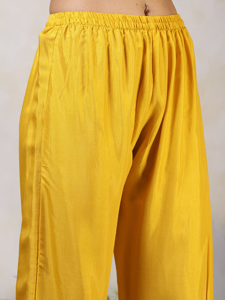 Banarasi Weave Tissue Kurta With Pants &amp; Dupatta