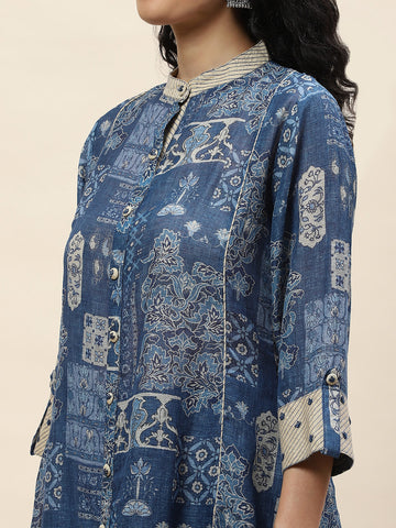 Printed Cotton Kurta With Pants