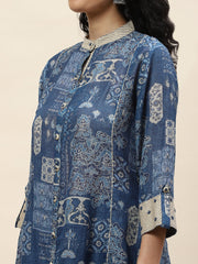 Printed Cotton Kurta With Pants