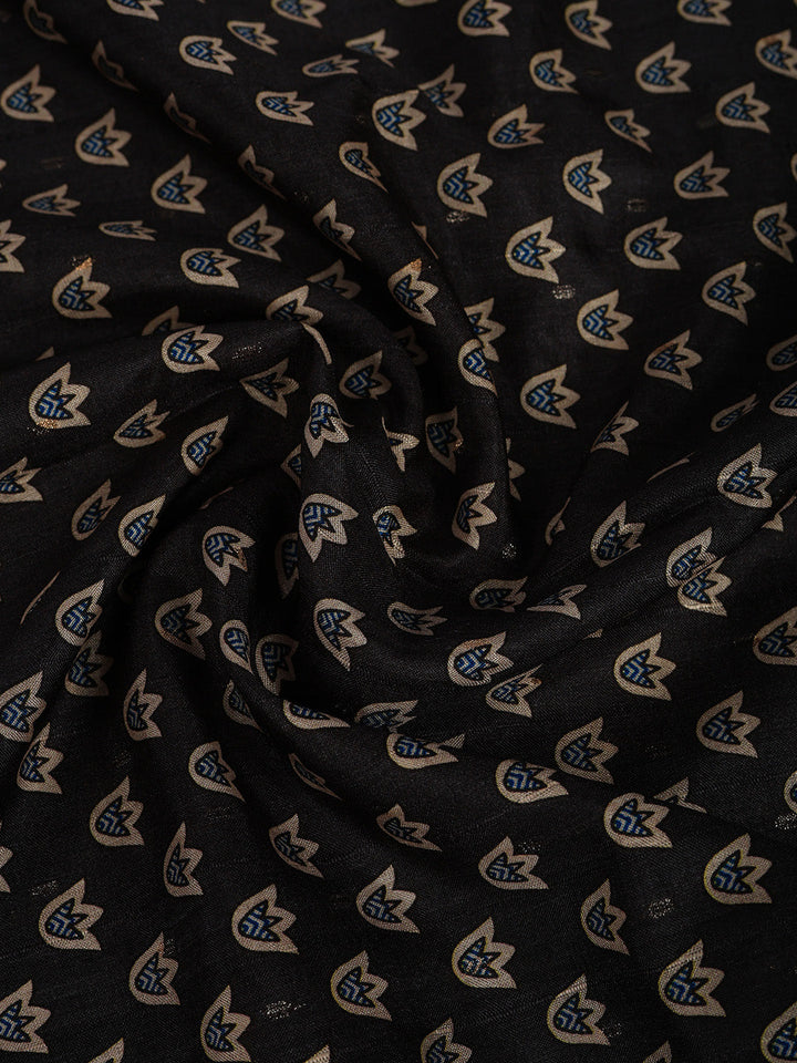 Printed Tussar Silk Saree