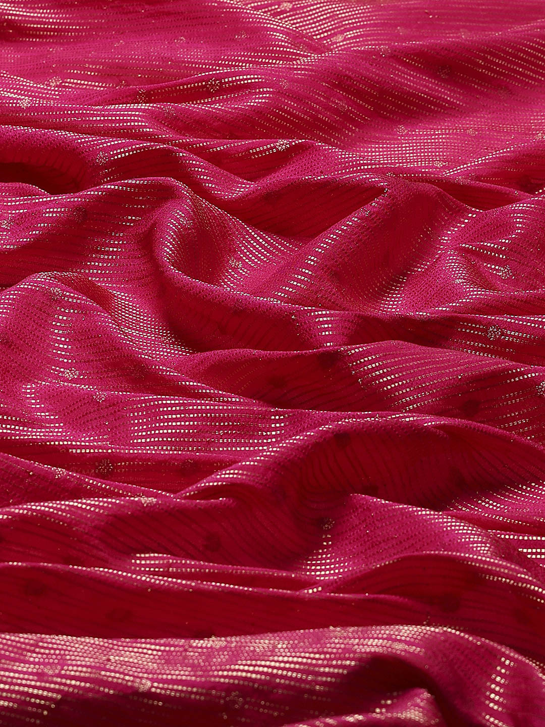 Plain Crepe Saree
