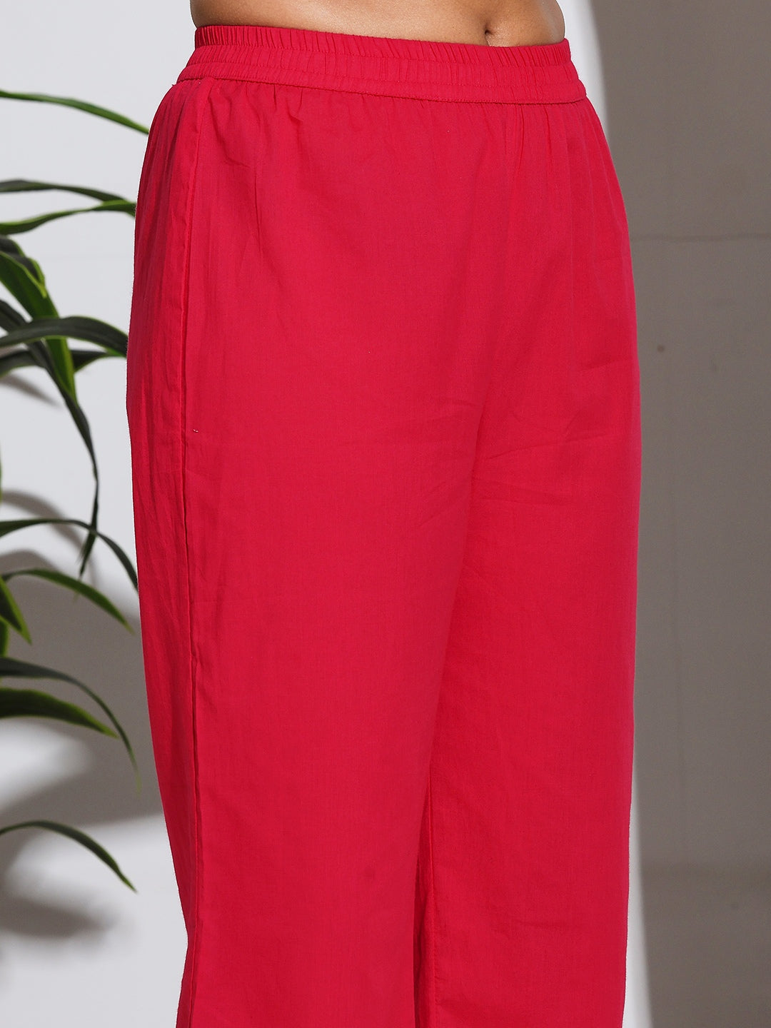 Printed Cotton Blend Kurta With Pant &amp; Dupatta