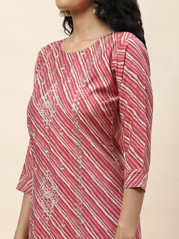 Embroidered Muslin Kurta