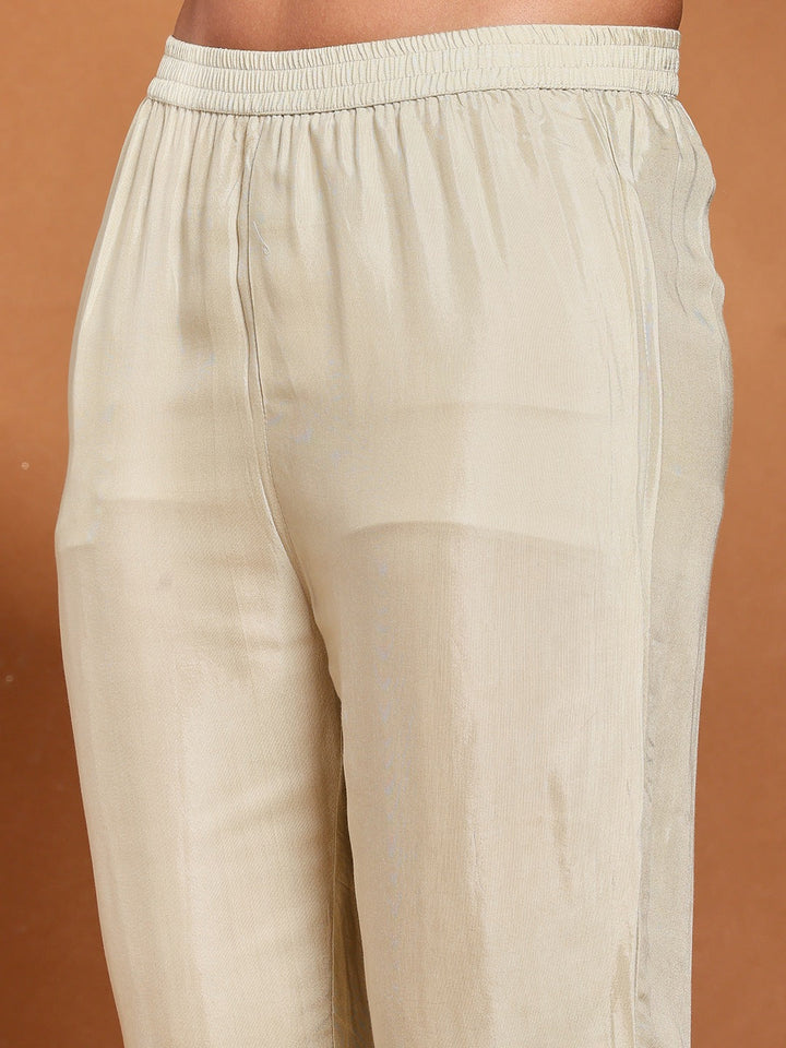 Embroidered Cotton Kurta With Pant