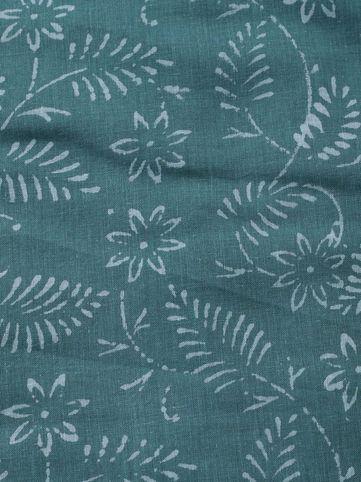 Printed Cotton Blend Unstitched Kurta With Pant &amp; Dupatta
