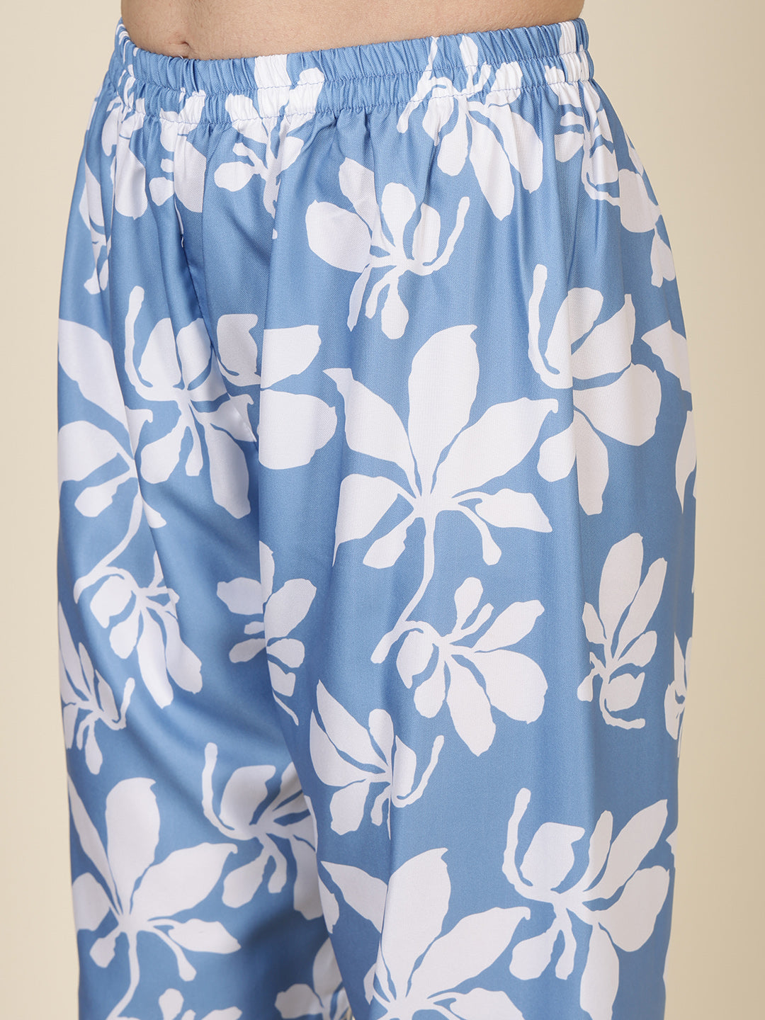 Printed Cotton Blend Kurta With Pants