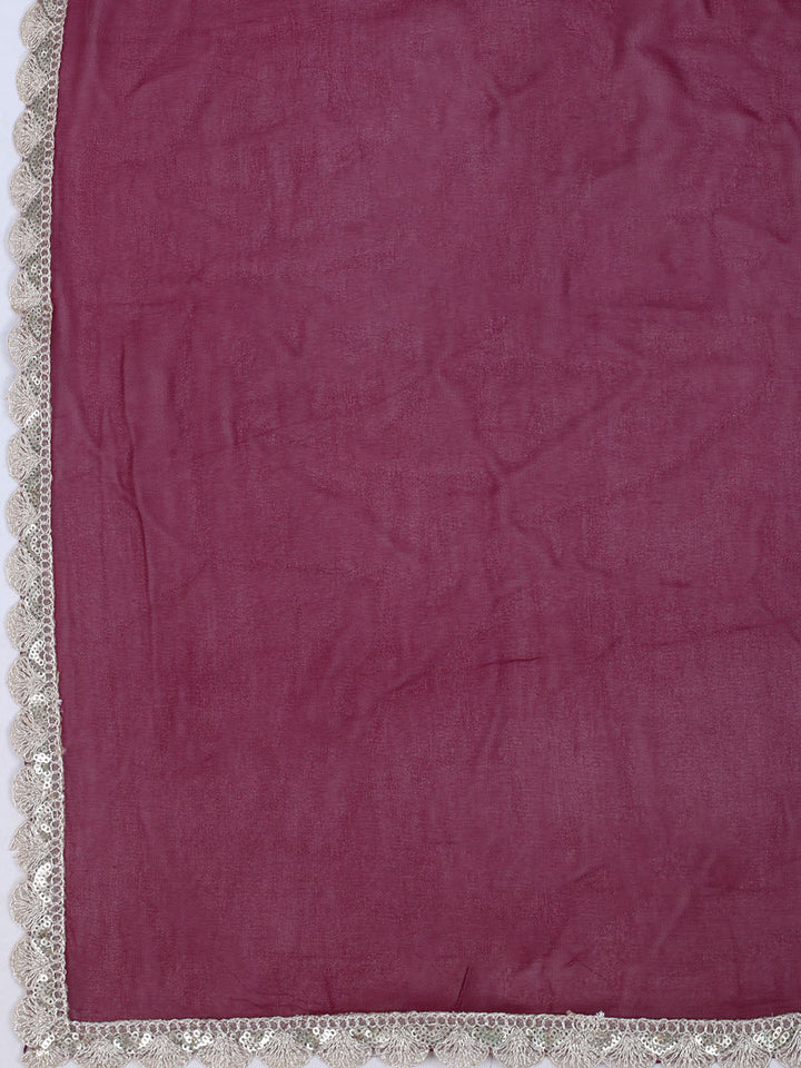 Embroidered Georgette Kurta With Garara &amp; Dupatta