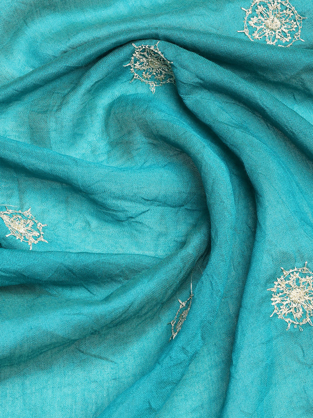 Neck Embroidered Cotton Blend Unstitched Suit With Dupatta