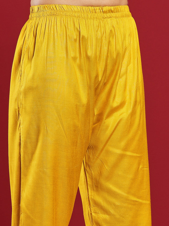 Embroidered Cotton Kurta With Pant &amp; Dupatta
