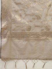 Woven Chanderi Unstitched Suit Piece With Dupatta