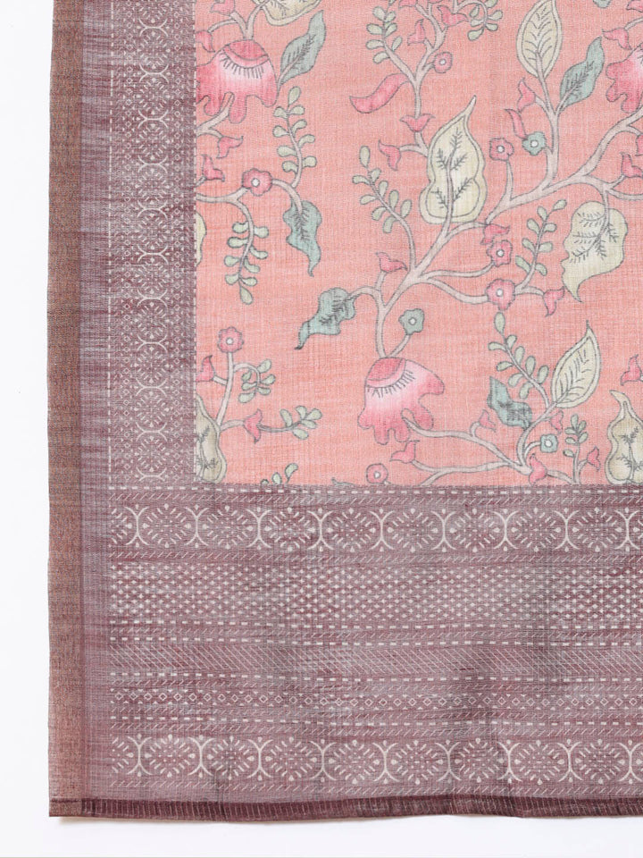 Neck Embroidery Tissue Unstitched Suit Piece With Dupatta