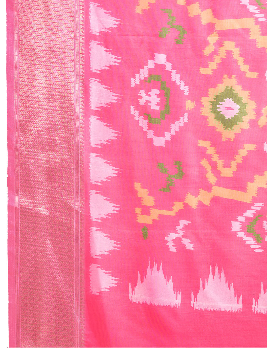 Patola Zari Border Art Silk Woven Saree