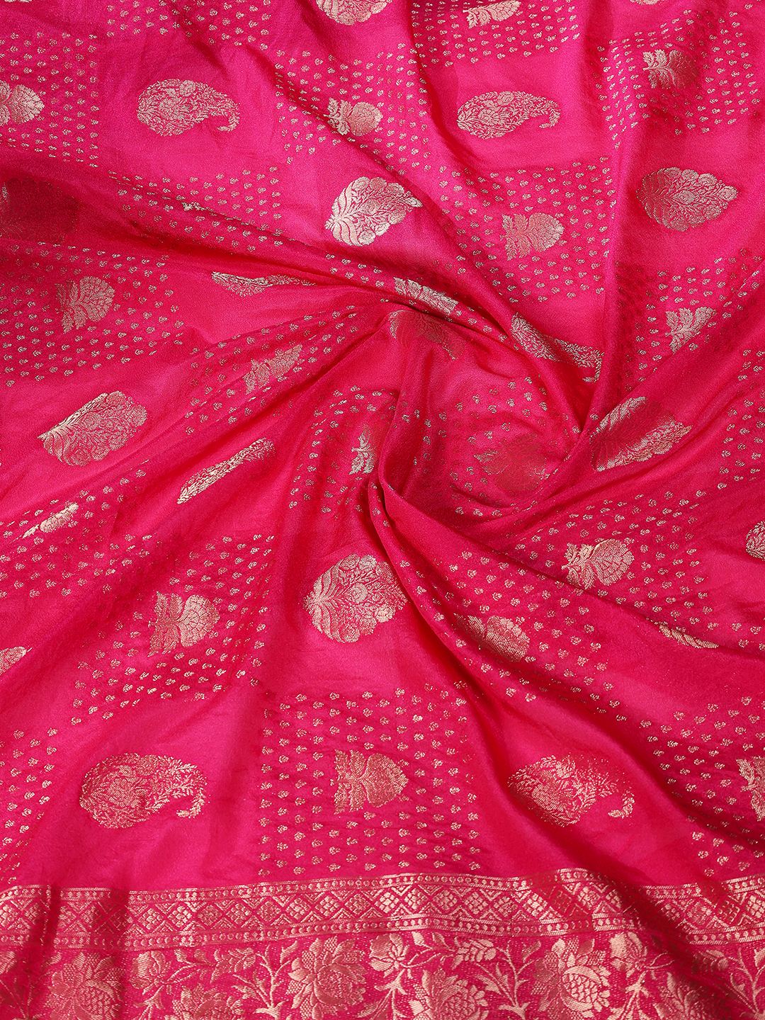 Plain Crepe Saree