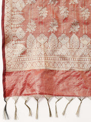 Woven Chanderi Unstitched Suit With Dupatta