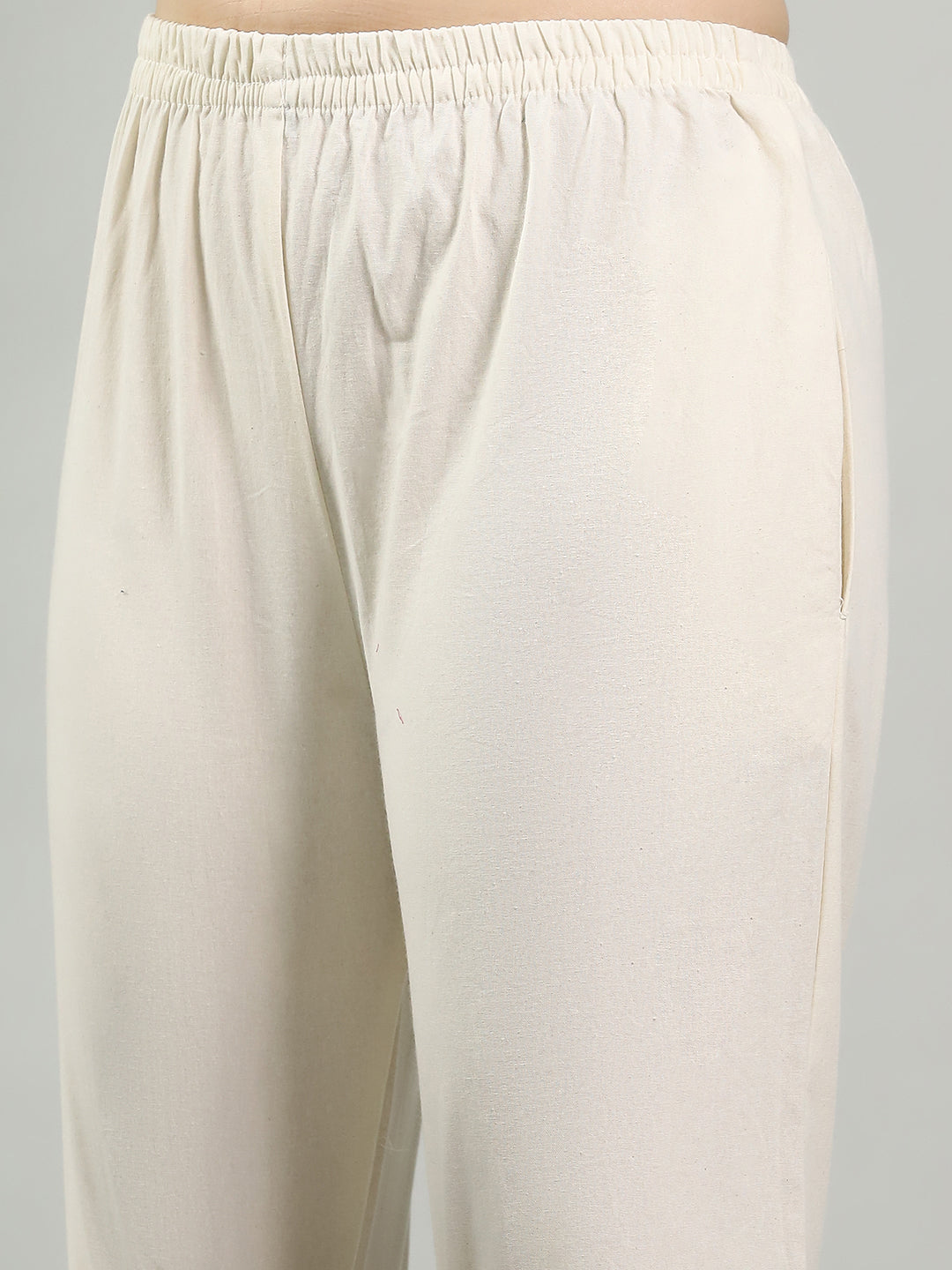 Printed Cotton Blend Kurta With Pants