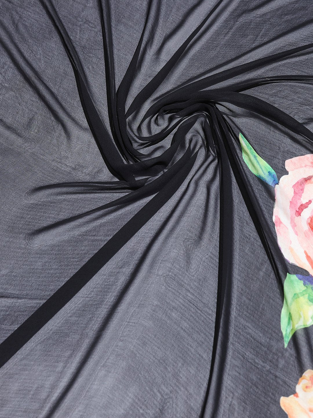 Floral Printed Georgette Saree