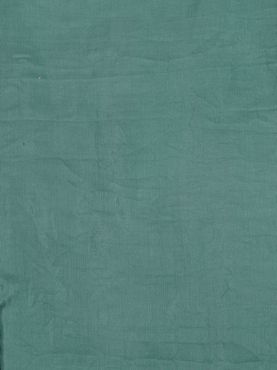 Neck Embroidered Organza Unstitched Suit With Dupatta