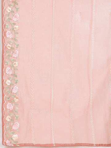 All Over Embroidered Cotton Blend Unstitched Suit With Dupatta