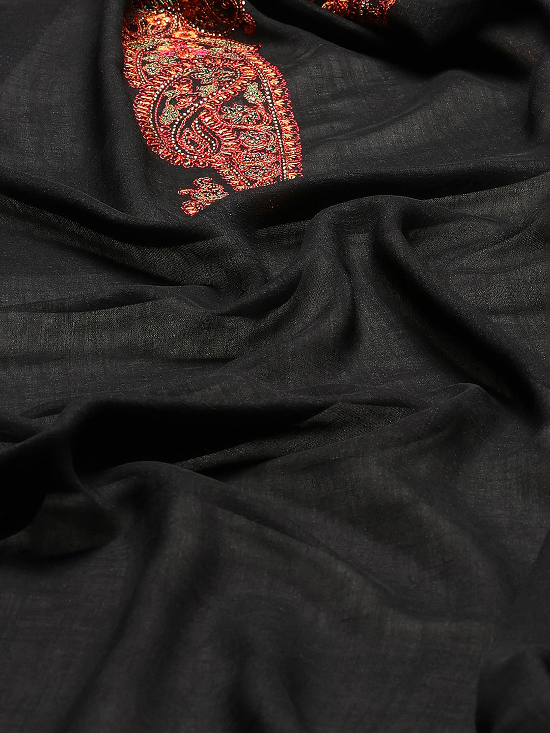 Thread Paisley Embroidered Art Silk Saree