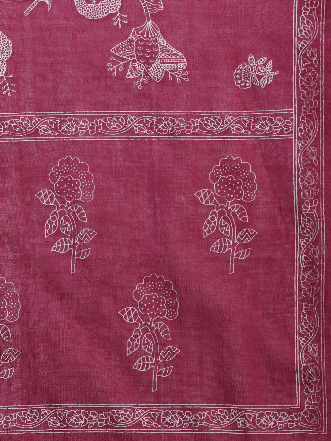 Printed Cotton Blend Kurta With Pants &amp; Dupatta