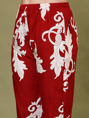 Floral Printed Cotton Kurta With Pants