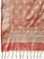 Woven Chanderi Unstitched Suit With Dupatta