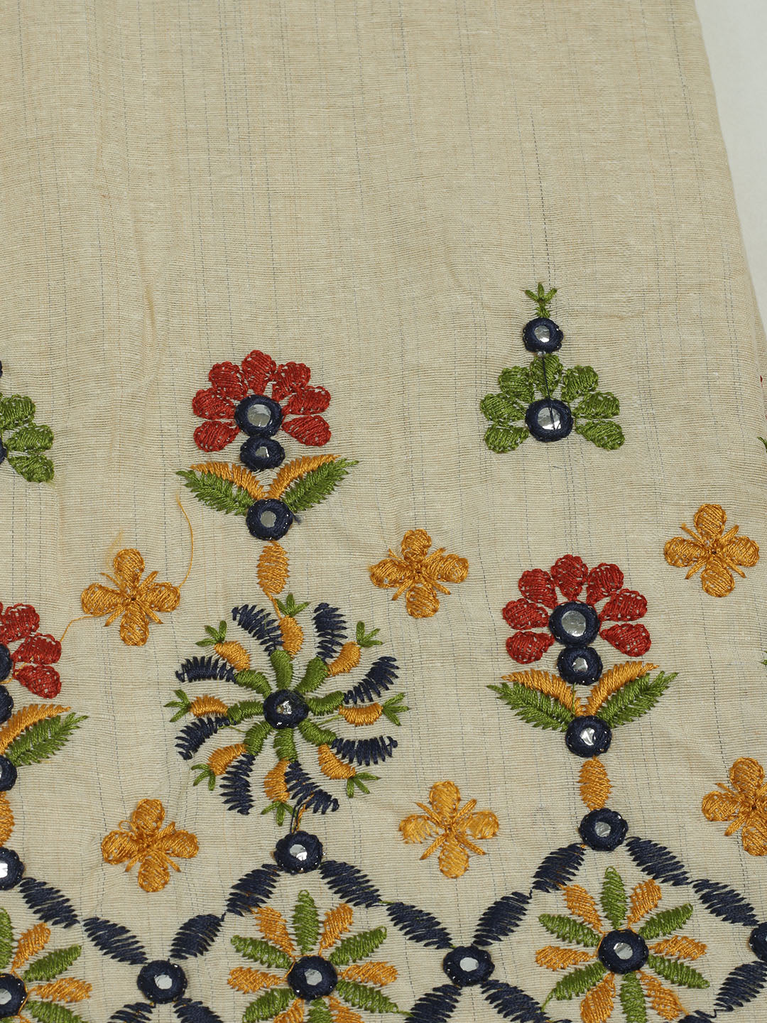 Printed Cotton Unstitched Suits Printed Suit With Pant &amp; Dupatta