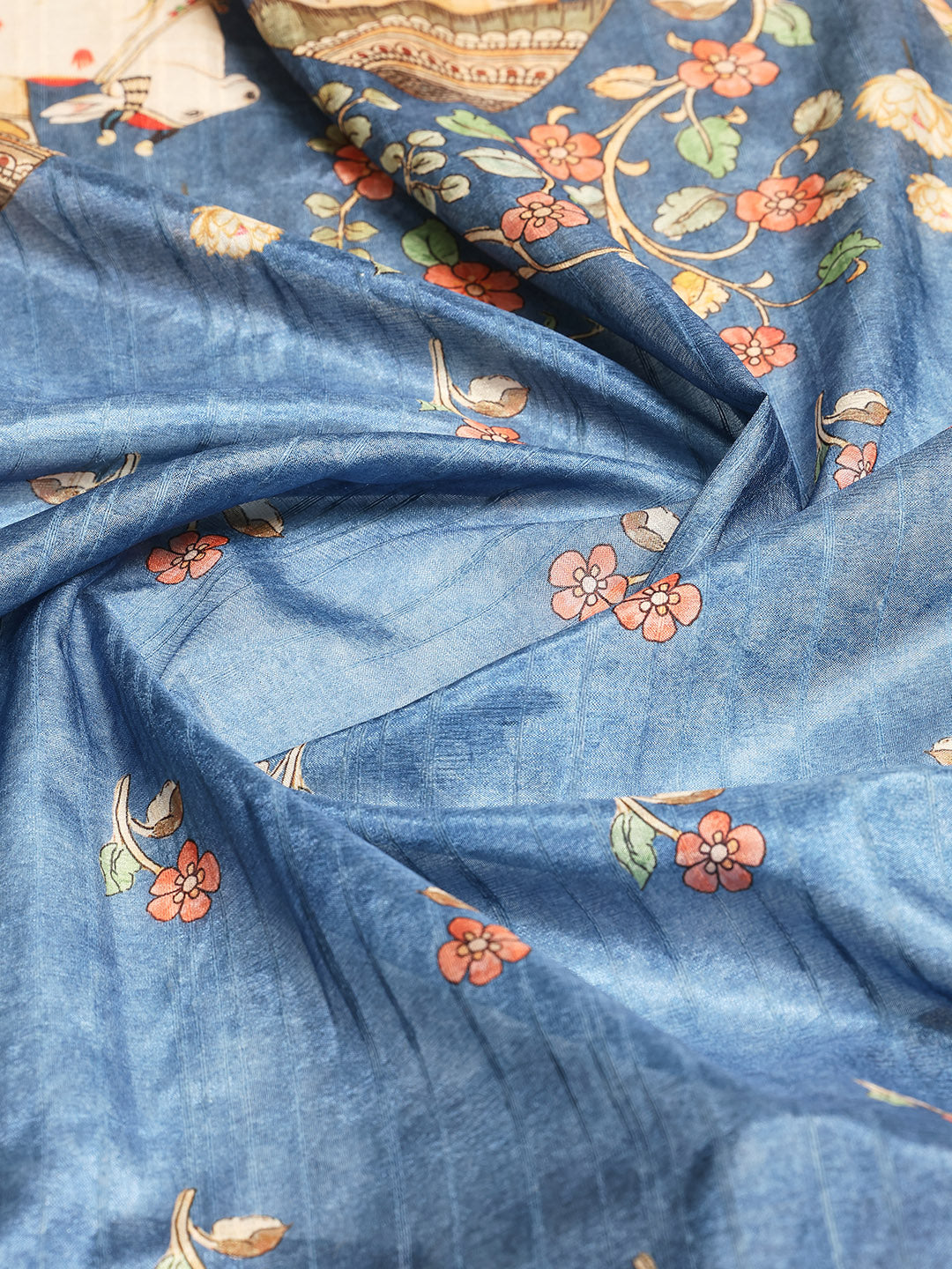 Digital Printed Tussar Saree