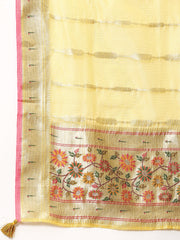 Woven Tissue Unstitched Suit Piece With Dupatta