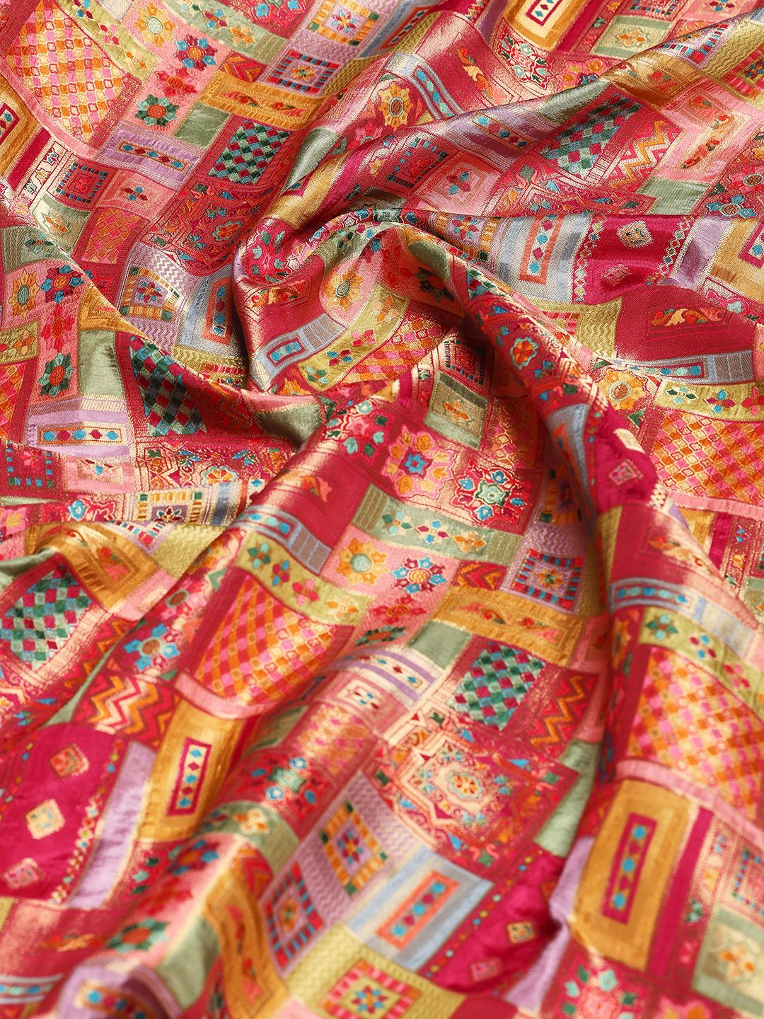 Woven Design Satin Saree