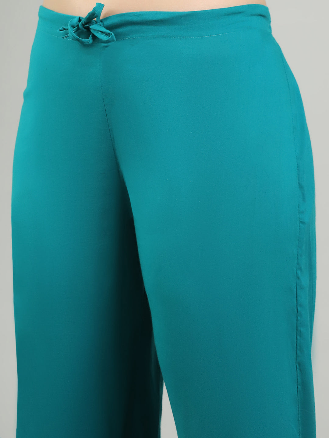 Embroidered Cotton Blend Kurta With Pants