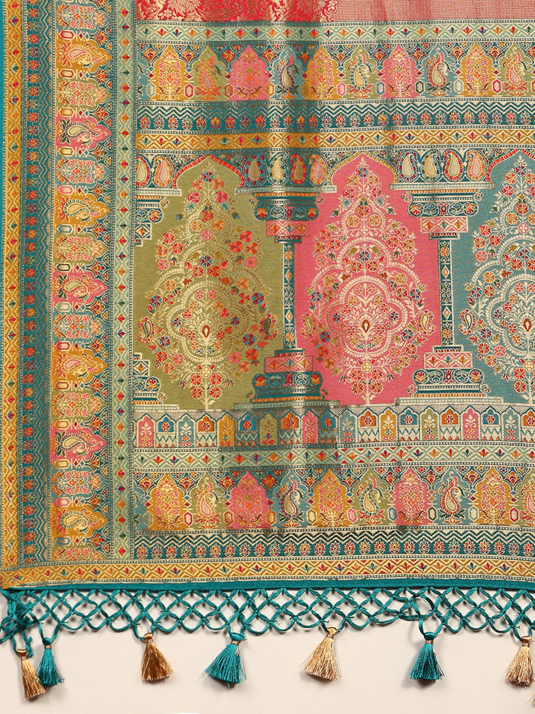 Embroidered Dola Silk Saree