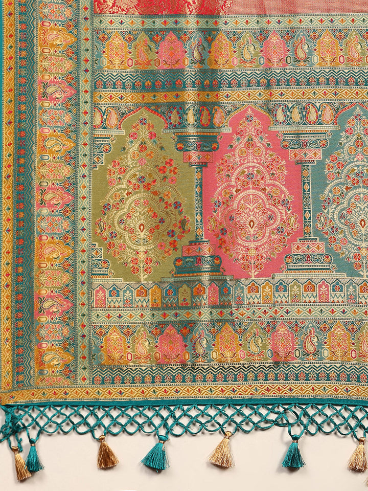 Embroidered Dola Silk Saree