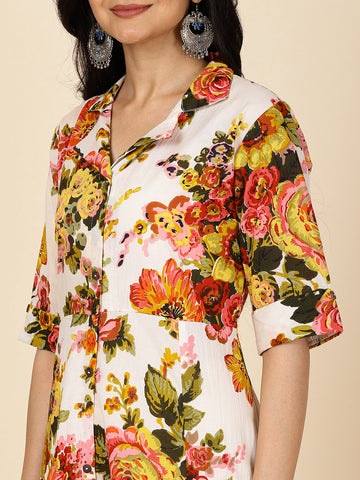 Floral Printed Cotton Dress