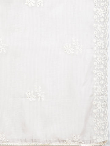 All Over Embroidered Cotton Blend Unstitched Suit With Dupatta