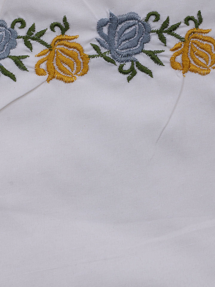 Printed Cotton Blend Unstitched Suit With Dupatta