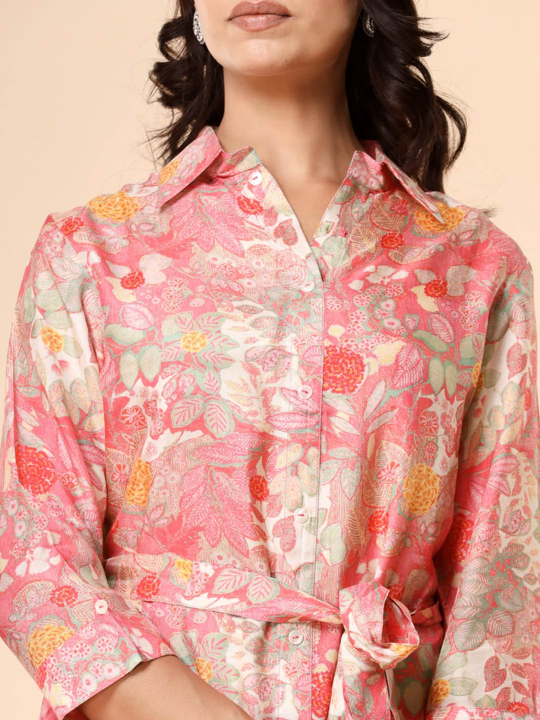 Printed Muslin Shirt Kurti With Pants