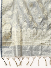 Woven Chanderi Unstitched Suit With Dupatta