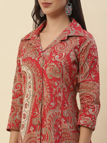 Paisley Printed Cotton Kurta Set