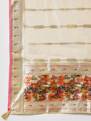 Woven Tissue Unstitched Suit Piece With Dupatta