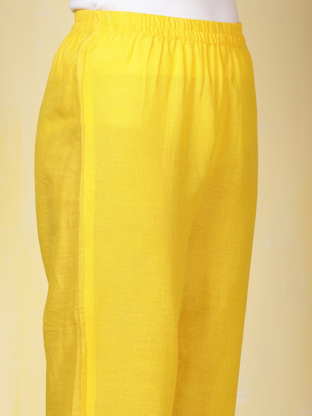 Printed Cotton Blend Kurta With Pants &amp; Dupatta